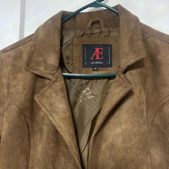 Emperor Armani Men’s Brown Faux Suede 2 Button Blazer/Jacket size M Pockets - Picture 11 of 14